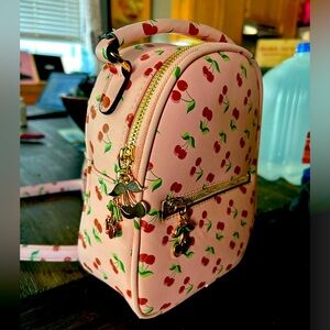 Cherry print purse/backpack